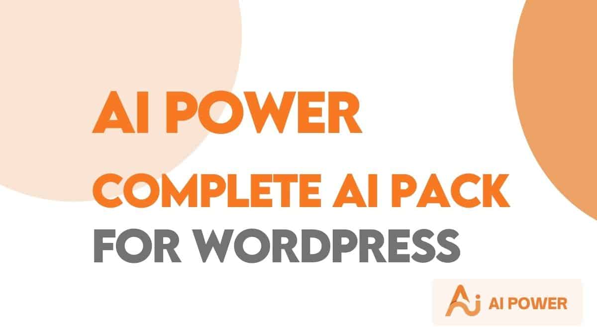 Ai power | complete ai pack for wordpress