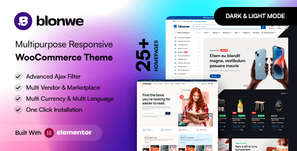 Blonwe Theme – Multipurpose WooCommerce Theme