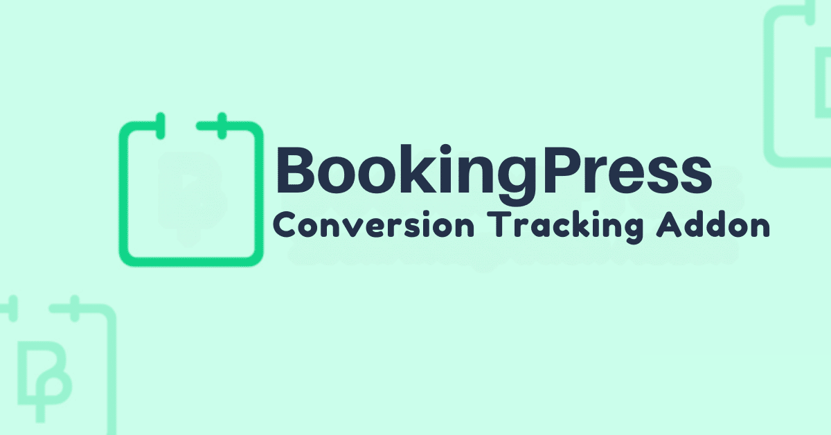 Bookingpress conversion tracking addon