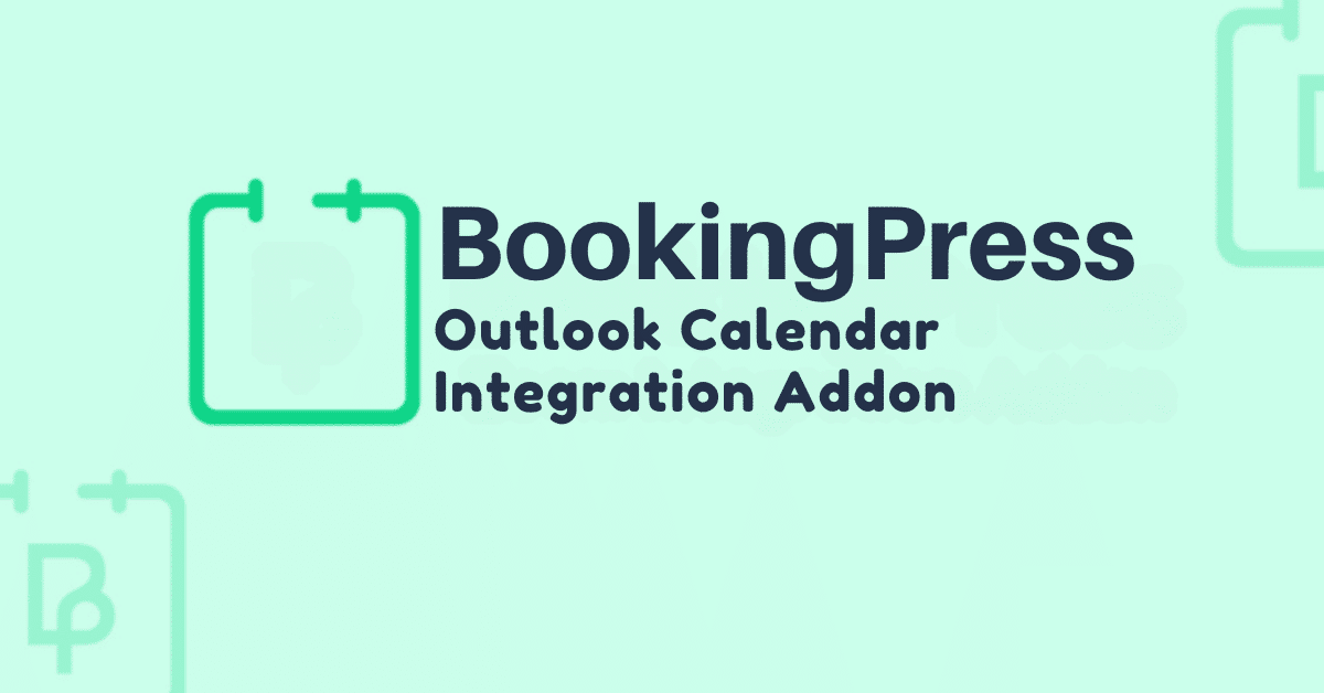 Bookingpress outlook calendar integration addon