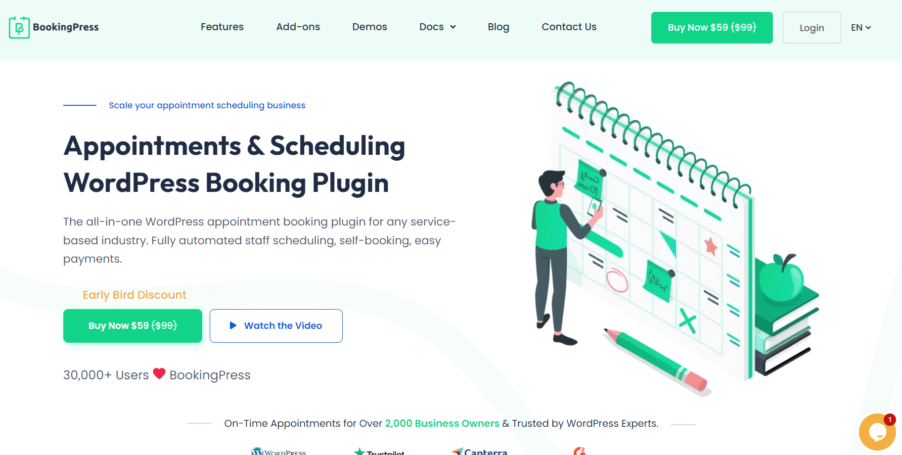 Bookingpress pro – appointments & scheduling wordpress booking