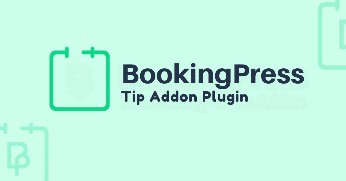 Bookingpress pro tip addon plugin