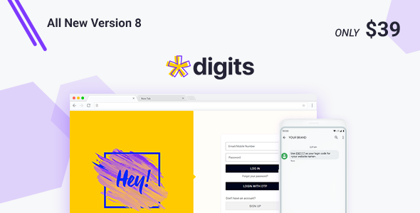 Digits – wordpress mobile number signup and login