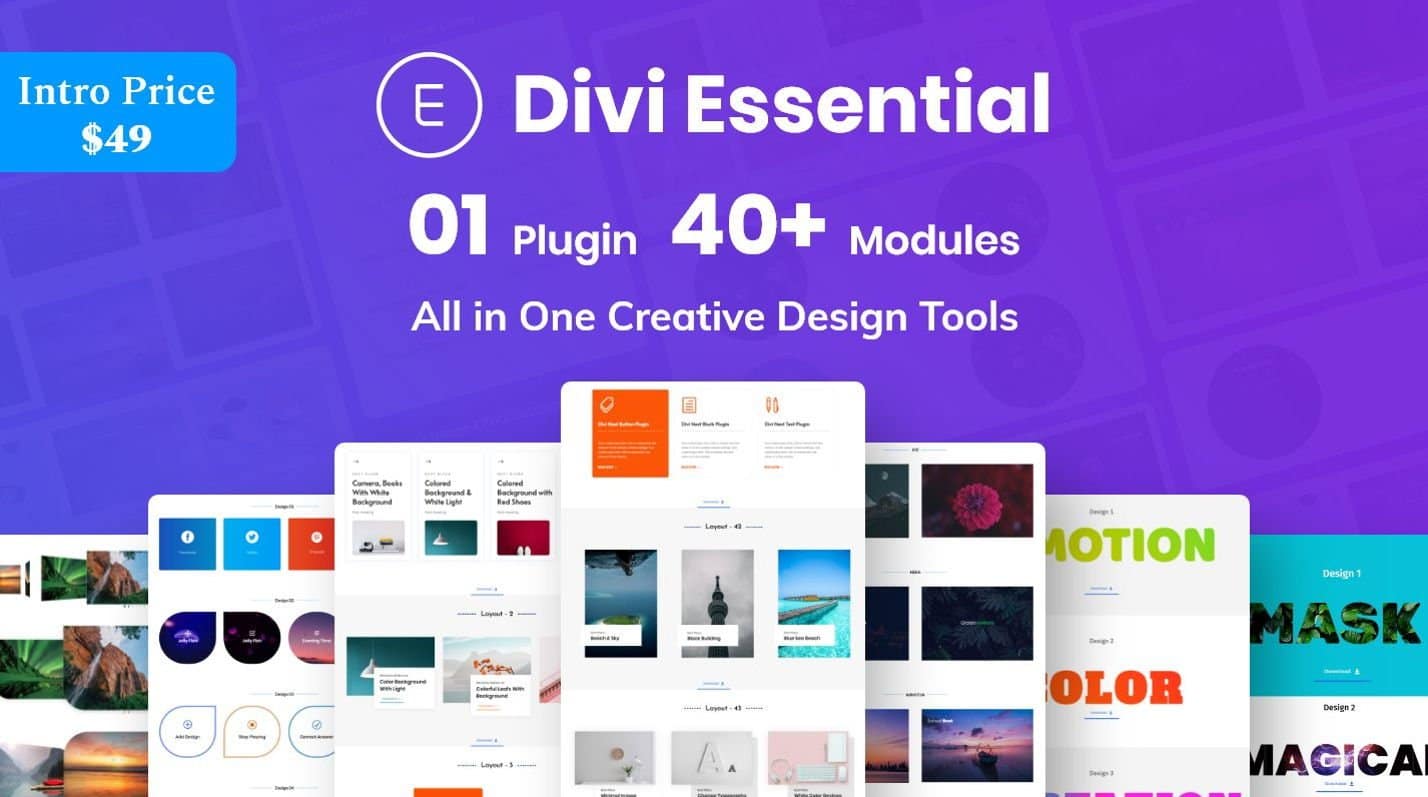 Divi essential – divi extension for next label modules