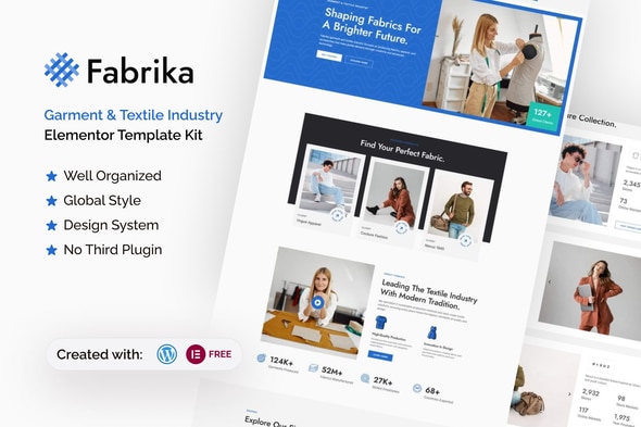 Fabrika Theme – Garment and Textile Industry Elementor Template Kit