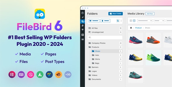 Filebird – wordpress media library folders