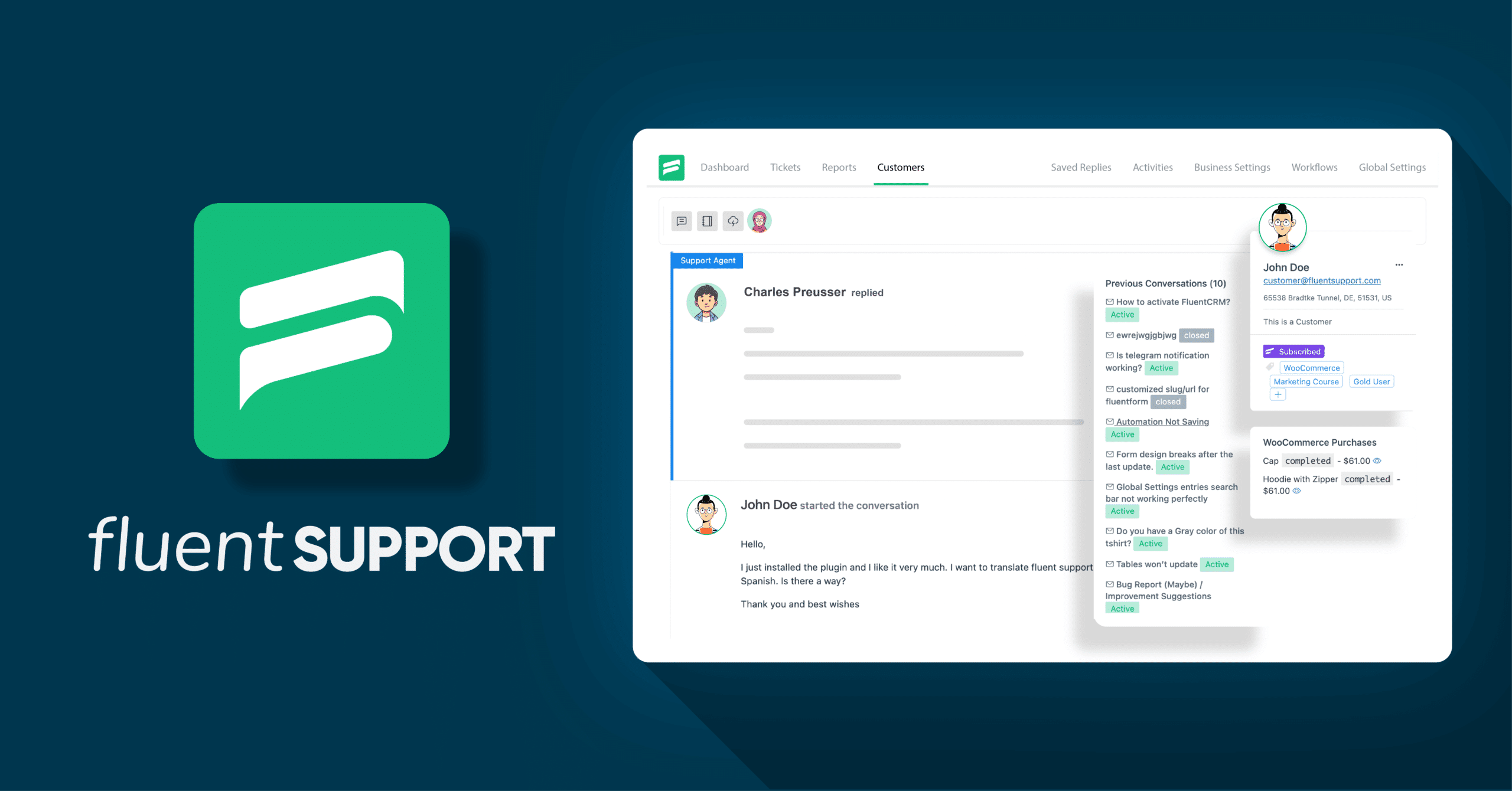 Fluent support pro – wordpress support:helpdesk plugin