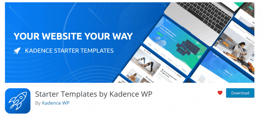 Kadence starter templates