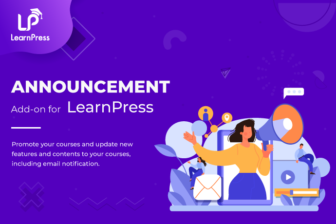 Learnpress announcement addon