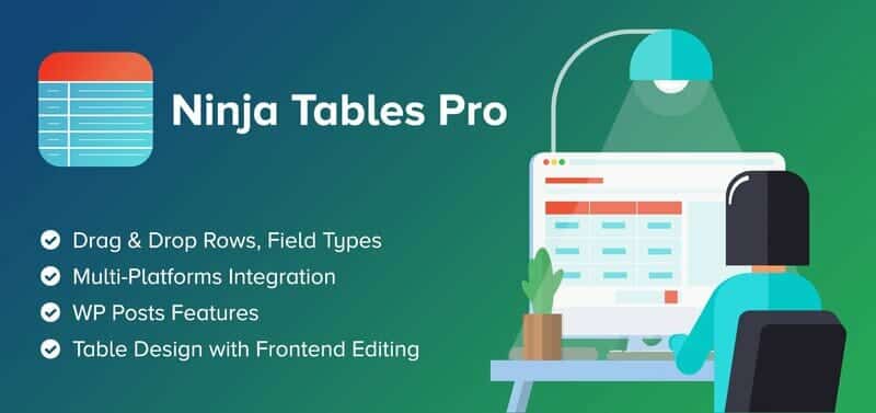 Ninja tables pro – the fastest and most diverse wp datatables plugin