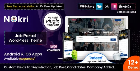 Nokri - Job Board WordPress Theme by scriptsbundle | GPL Store