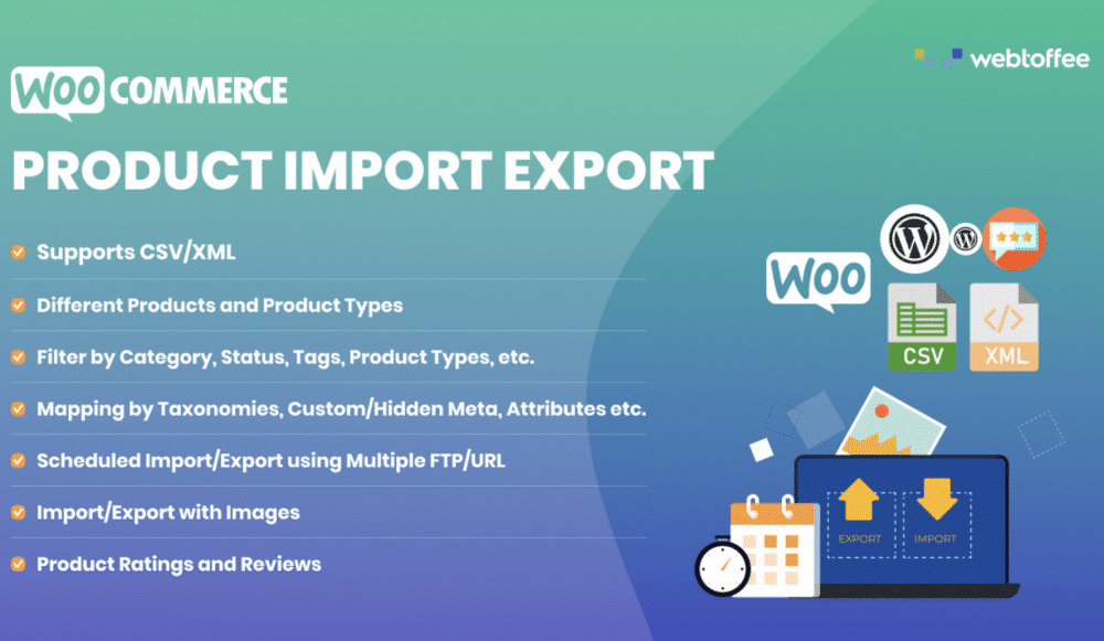 Product import export plugin for woocommerce