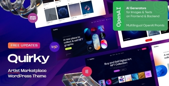 Quirky Theme – NFT, Token & Blockchain Marketplace WordPress Theme