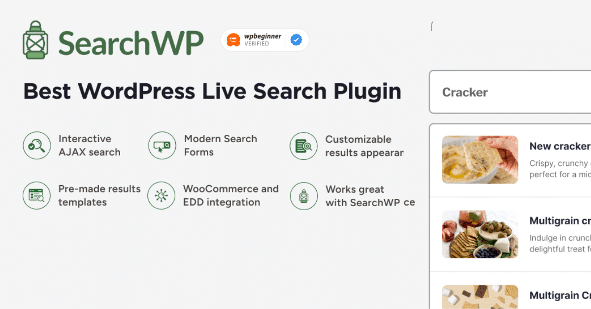 Searchwp live ajax search addon