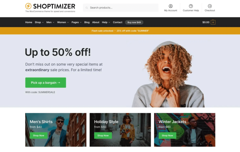 Shoptimizer – Fastest WooCommerce WordPress Theme