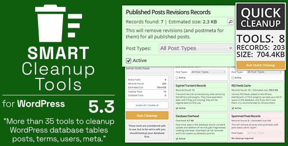Smart cleanup tools – plugin for wordpress