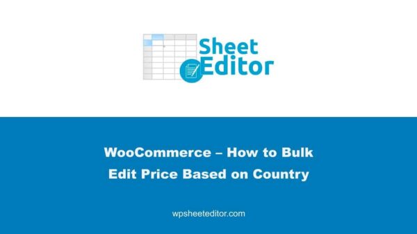 WP Sheet Editor WooCommerce Products Premium Addon