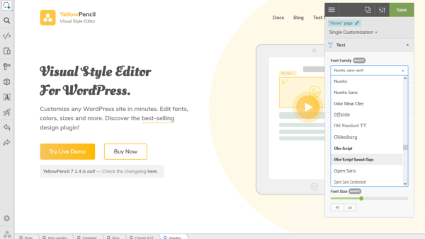 Yellow Pencil Visual CSS Style Editor